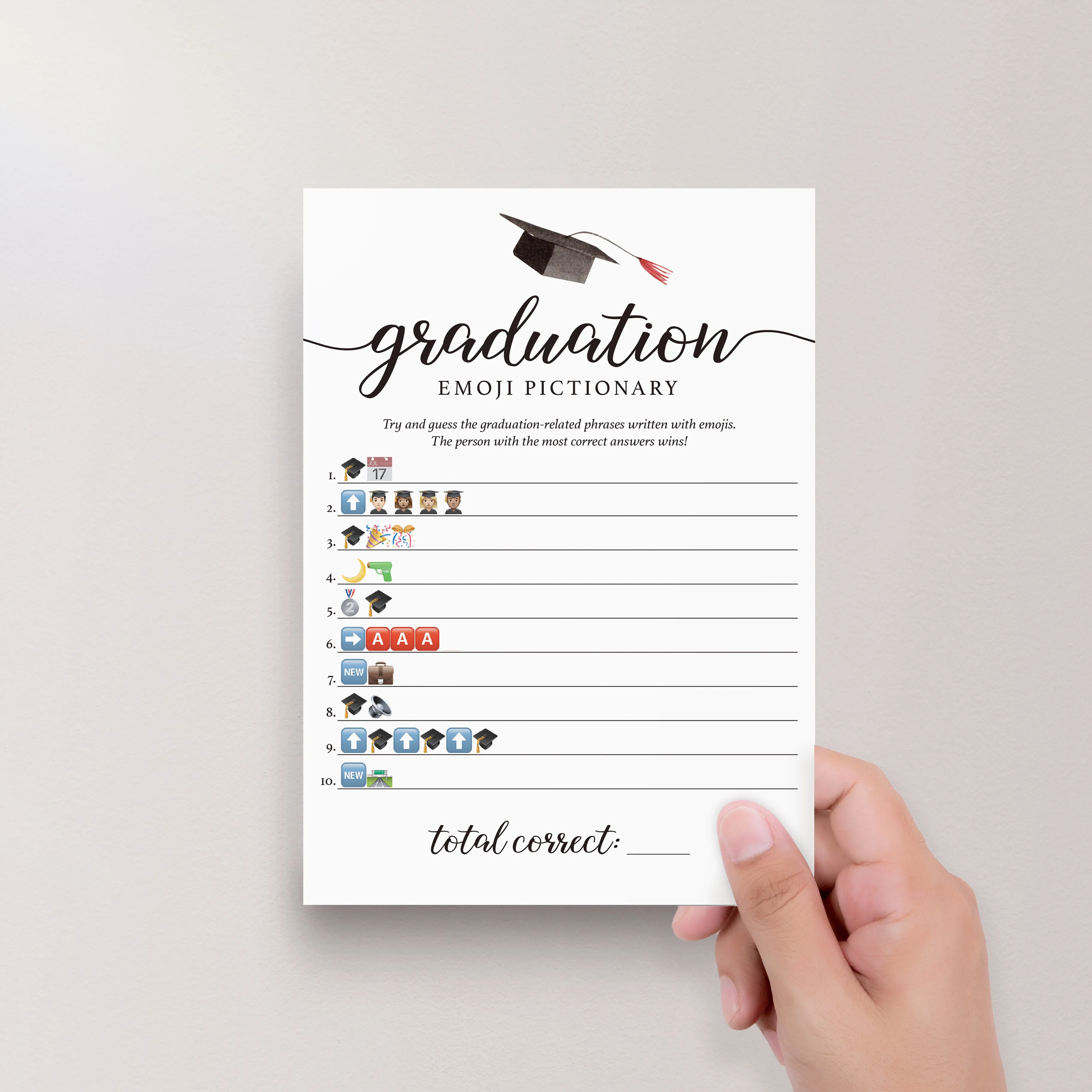 Graduation Party Games Bundle Instant Download
