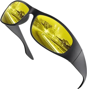 grinderPUNCH Polarized Wrap Around Sunglasses for Men and Women ?C Lightweight Sports Wraparound Sunglasses UV Protection
