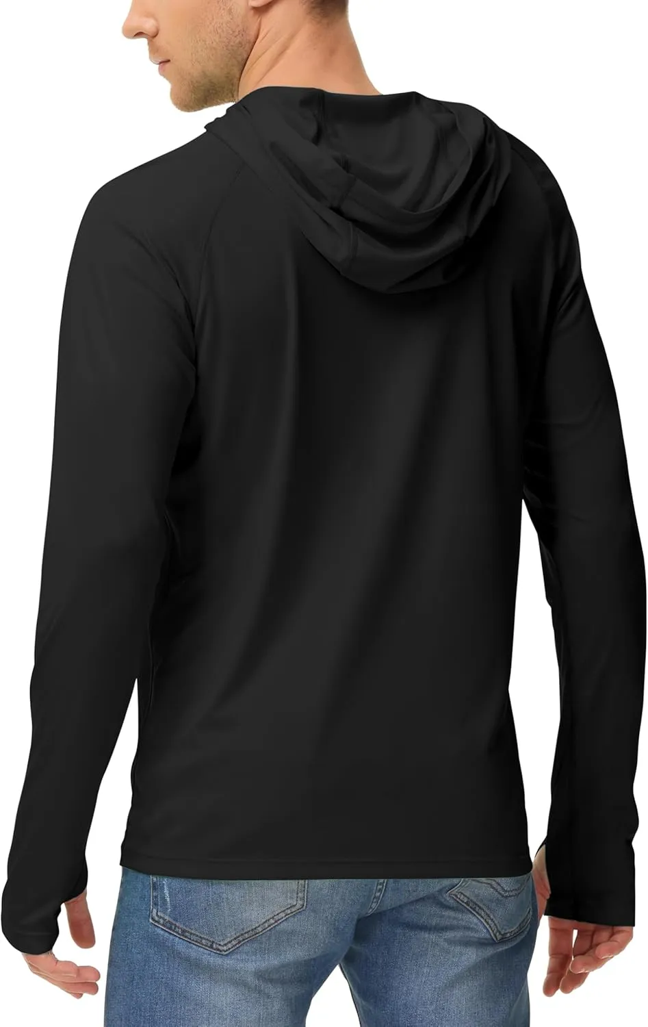 isnowood Sun Shirt UPF 50  Men's Fishing Long Sleeve UV Protection Hoodie Hiking Rash Guard Swimming Running