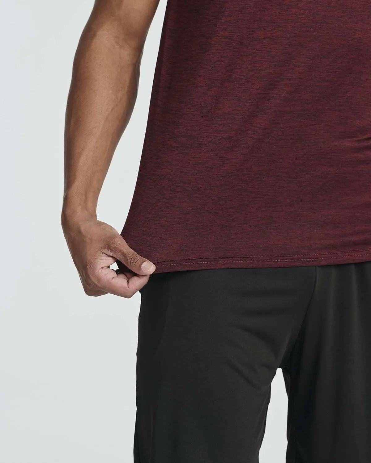 Real Essentials 5 Pack: Men??s Short Sleeve Dry Fit Active Crew Neck T Shirt - Athletic Running Gym Workout Tee Tops