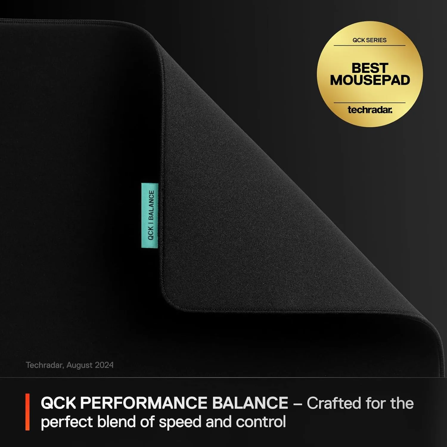 SteelSeries QcK XL Performance Balance Gaming Mousepad  Extra Density for a Smooth Glide  Low-Profile Edge Stitching  Non-Slip Neoprene Rubber Base  15.75 x 34.43 inch  FPS, MOBAs, RTS, MMO