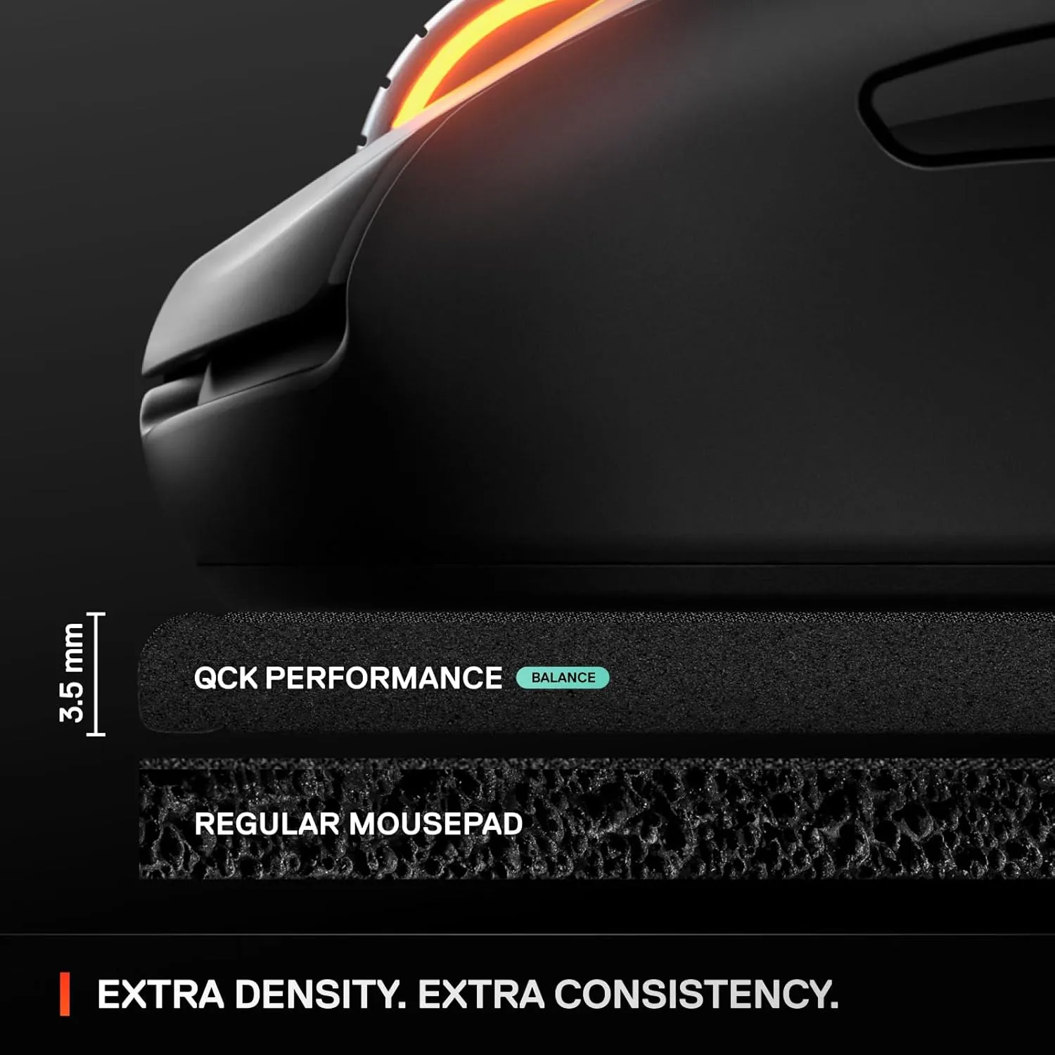SteelSeries QcK XL Performance Balance Gaming Mousepad  Extra Density for a Smooth Glide  Low-Profile Edge Stitching  Non-Slip Neoprene Rubber Base  15.75 x 34.43 inch  FPS, MOBAs, RTS, MMO