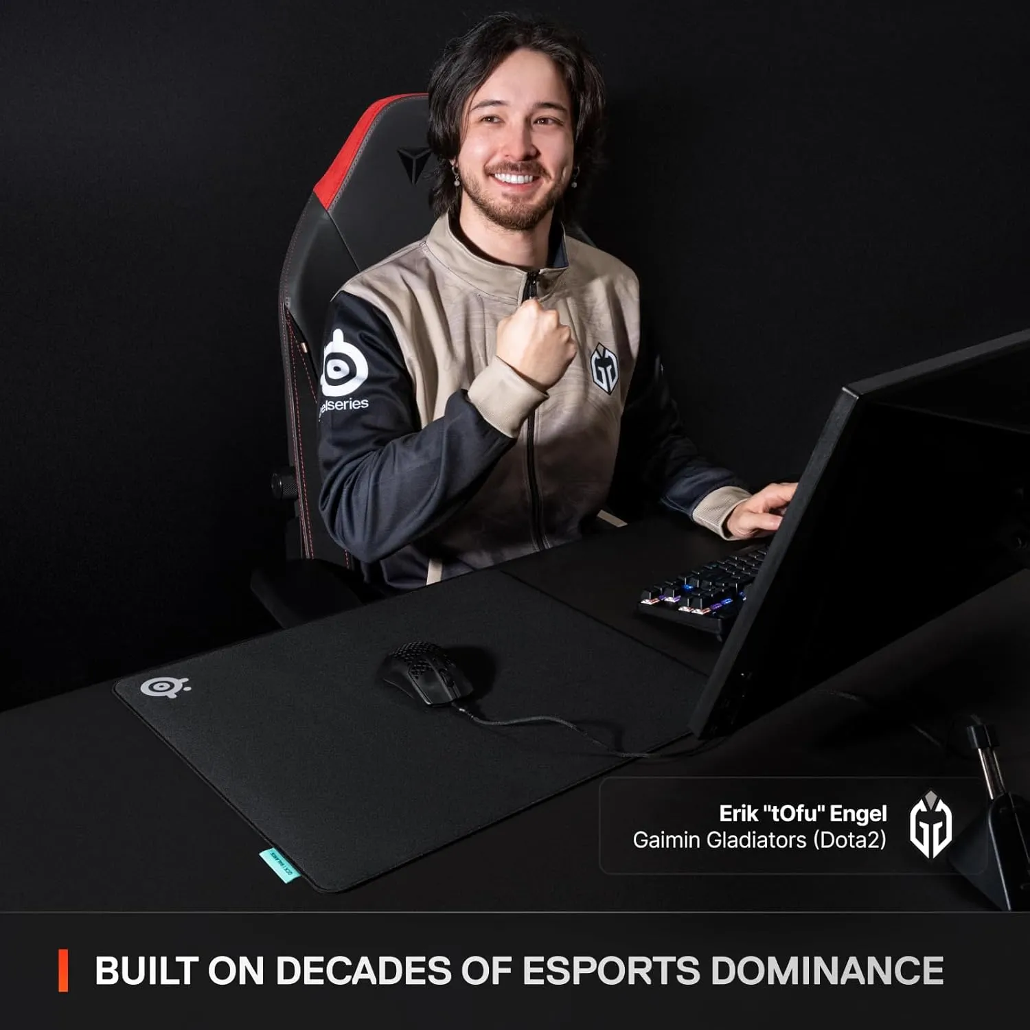 SteelSeries QcK XL Performance Balance Gaming Mousepad  Extra Density for a Smooth Glide  Low-Profile Edge Stitching  Non-Slip Neoprene Rubber Base  15.75 x 34.43 inch  FPS, MOBAs, RTS, MMO