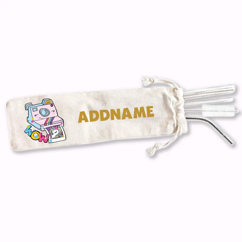 Unicorn Eco-friendly Reusable Straw Set [FREE Custom Add Name]